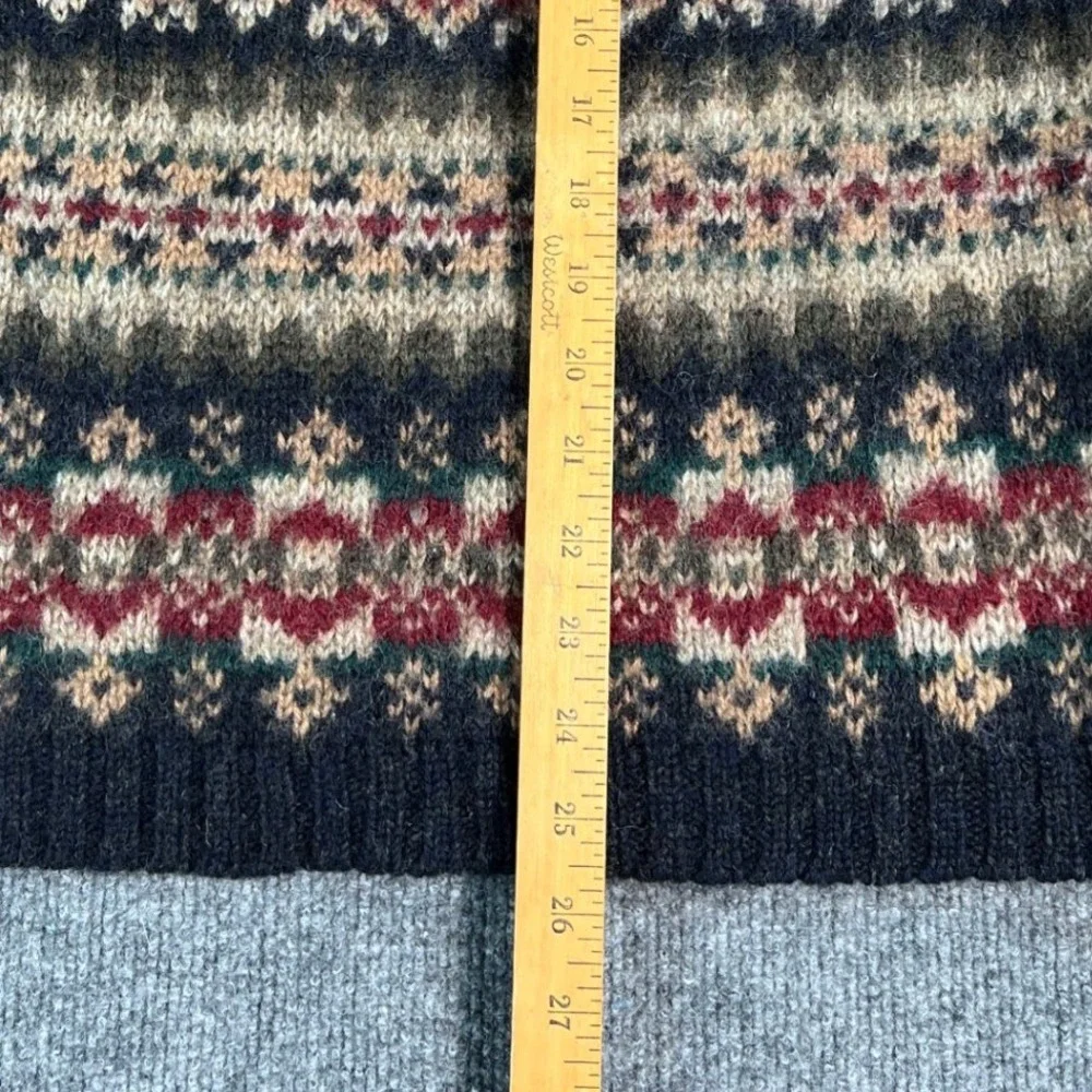 Vintage Abercrombie & Fitch Sweater Mens Large Multi Fair Isle Knit Crewneck